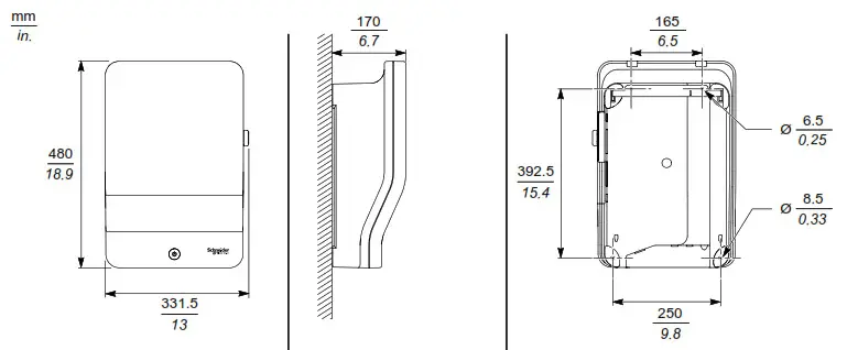 Schneider Electric EVB1A22P EVlink Smart Wallbox - Description