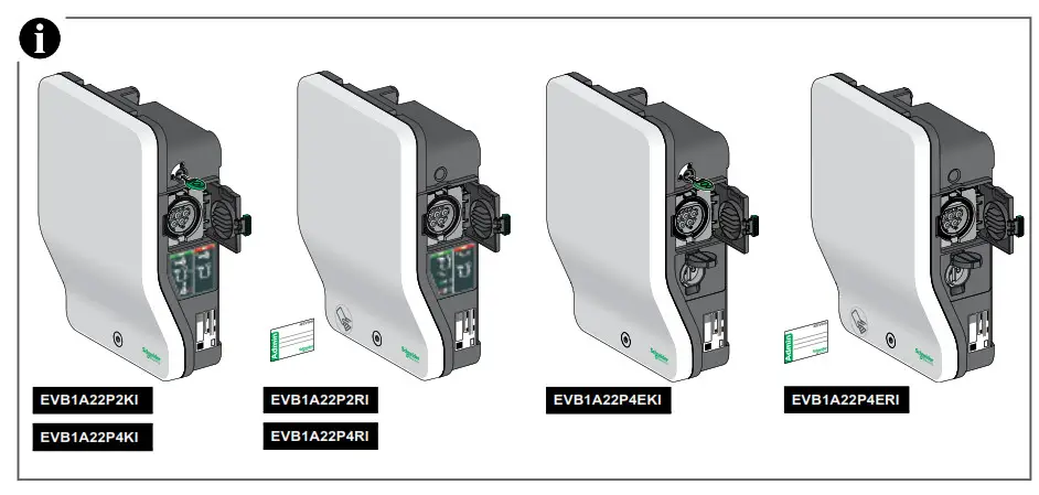 Schneider Electric EVB1A22P EVlink Smart Wallbox - Fig1