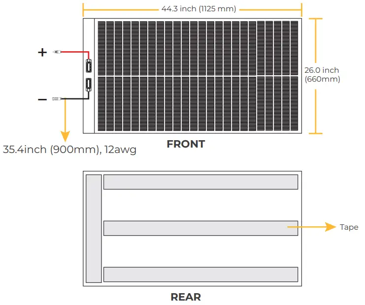BougeRV LW152 CIGS Thin film Solar Panel - Single Box 1