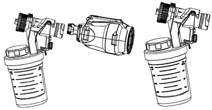 NORDIC SG L0118 18V Cordless Spray Gun - Unlock the fan assembly