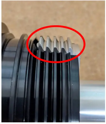 BAXTER PERFORMANCE MS-101-BK Spin-On Oil Filter Adapter Cartridge - aligned with threads