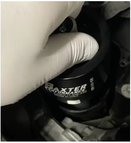 BAXTER PERFORMANCE MS-101-BK Spin-On Oil Filter Adapter Cartridge - plugged