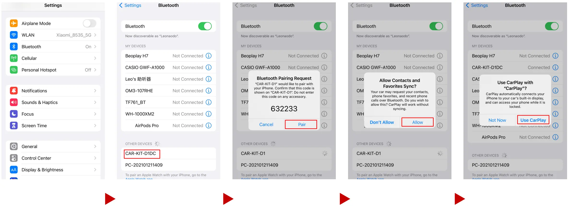 CarPlay Turn On Bluetooth