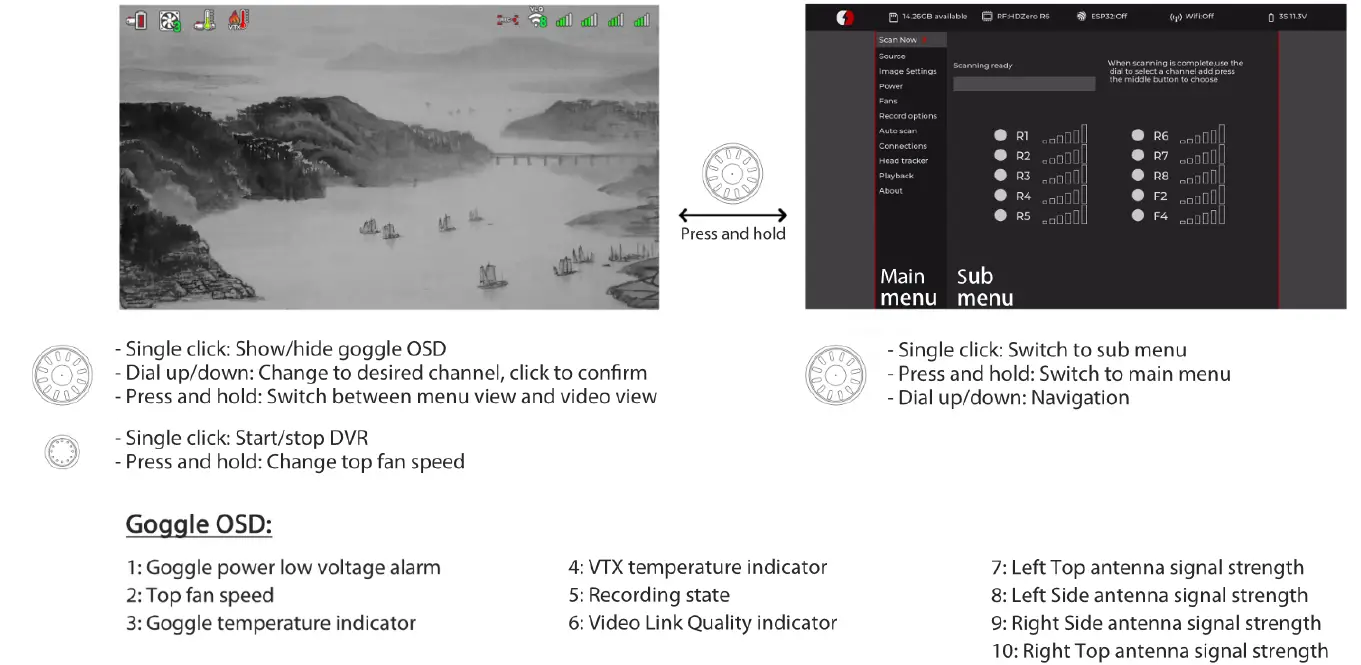 DIVIMATH HDZ3510 HDZero Goggle 11