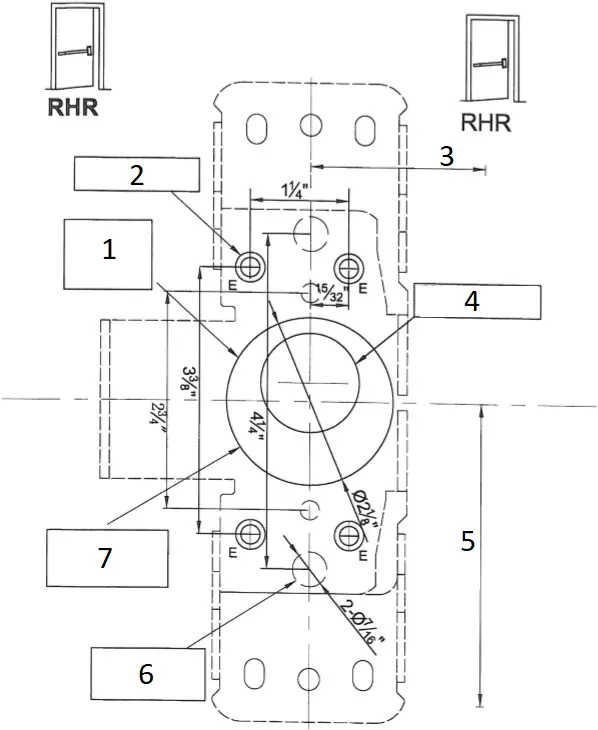 Tell Manufacturing 7400 Series Surface Vertical Rod e2