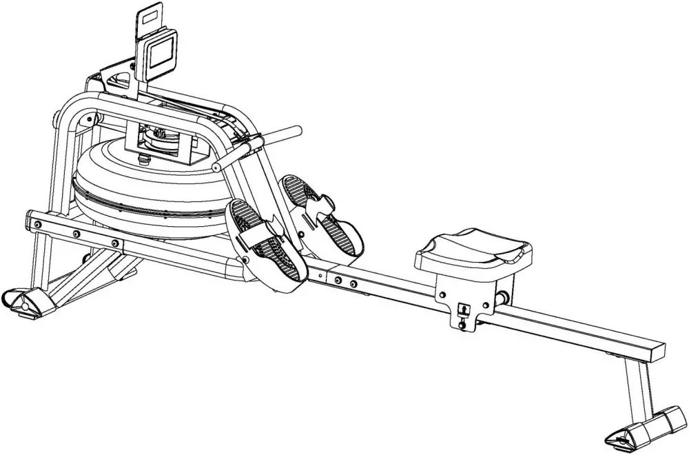 SUNNY HEALTH FITNESS SF RW5713 Smart Obsidian Surge 500 Meter Water Rowing Machine