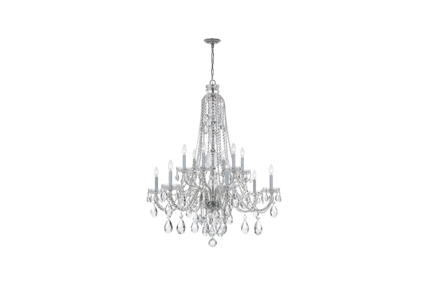 Crystorama 1112-ch-cl-mwp 12 Light Crystal Chandelier Instruction Manual