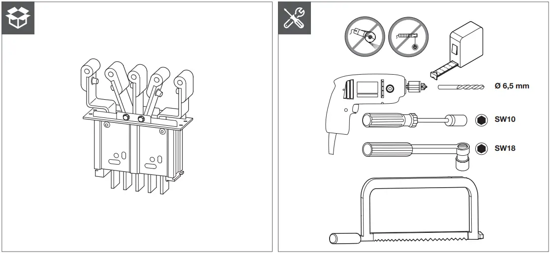 hager KEM39S03N1LMF Distribution Board Feeding Unit - Tools