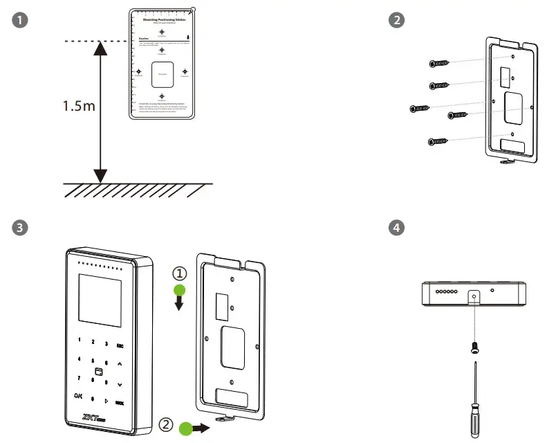 ZKTeco SC800 Touch Screen Access Control - Device