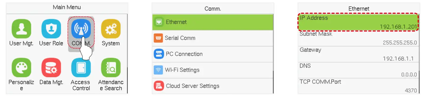 ZKTeco SC800 Touch Screen Access Control - Login WebServer