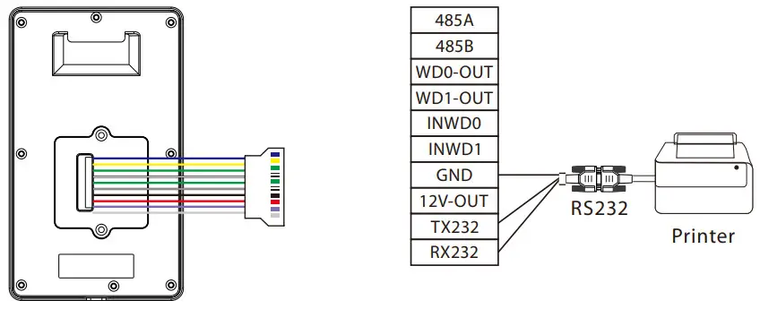 ZKTeco SC800 Touch Screen Access Control - RS232 Connection