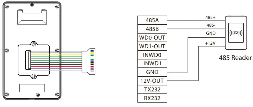 ZKTeco SC800 Touch Screen Access Control - RS485 Connection