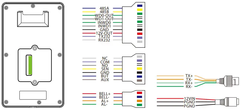 ZKTeco SC800 Touch Screen Access Control - Terminal Block