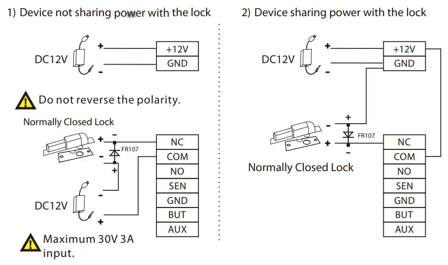 ZKTeco SC800 Touch Screen Access Control - power