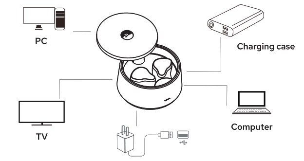 SWAN AW 75 True Wireless Bluetooth Headset - Charging Chamber