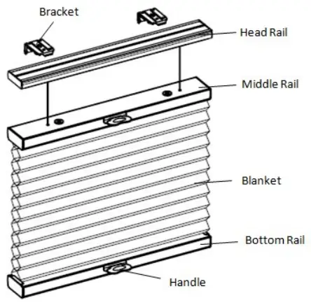 NORMAN N301182 4 Portrait Cordless Woven Honeycomb Shade - Figure
