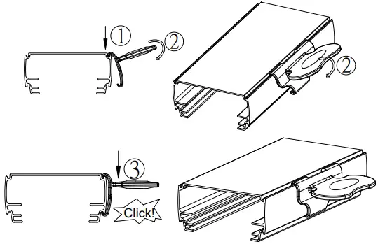 NORMAN N301182 4 Portrait Cordless Woven Honeycomb Shade - Shade Handle