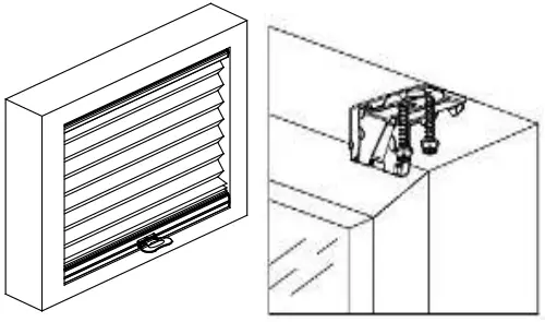 NORMAN N301182 4 Portrait Cordless Woven Honeycomb Shade - brackets and align