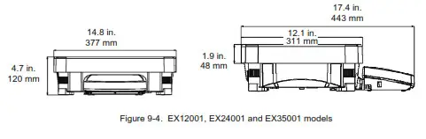 OHAUS 83021171 Explorer Semi Micro Balance - Dimensions1
