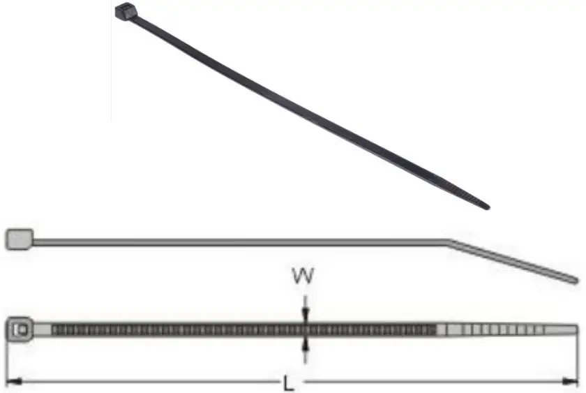 RS PRO 8111511 Black Nylon Cable Tie - fig