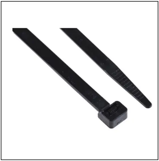 RS PRO 8111511 Black Nylon Cable Tie