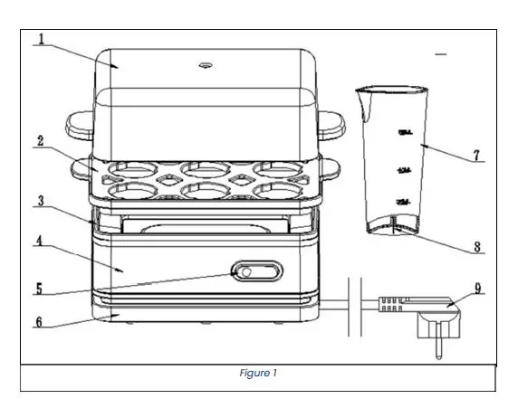 Livoo DOC290 Egg Boiler Steam and Rice Cookers Instruction Manual-fig-1