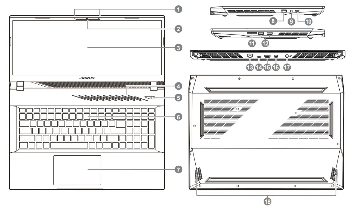 AORUS 17 XE Gaming Notebook Laptop -Power 1