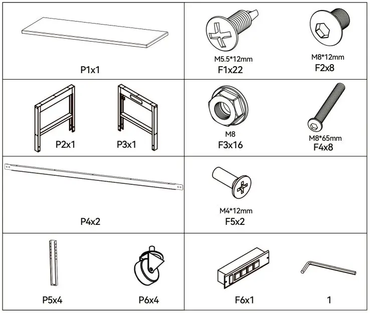 VEVOR-M4820L-48-Inch-Wood-Worktop-Workbench-FIG-1