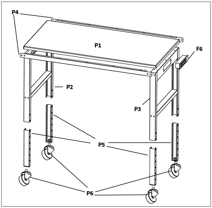 VEVOR-M4820L-48-Inch-Wood-Worktop-Workbench-FIG-2