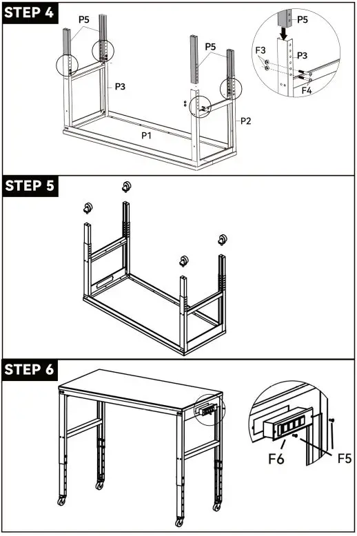 VEVOR-M4820L-48-Inch-Wood-Worktop-Workbench-FIG-4