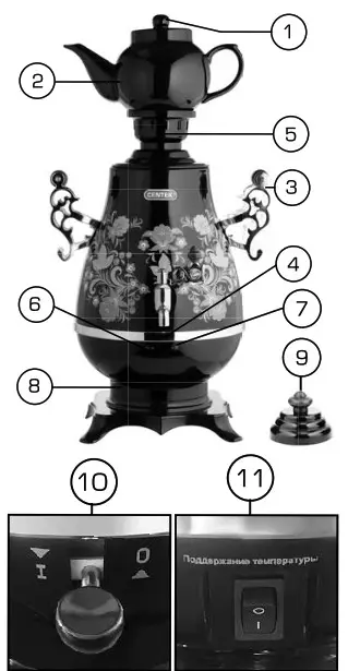 Centek CT 0092 Electric Samovar White - overview 1