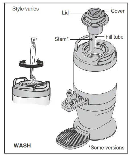 Curtis F-10073 1 and 1.5 Gallon Thermal Servers - Container