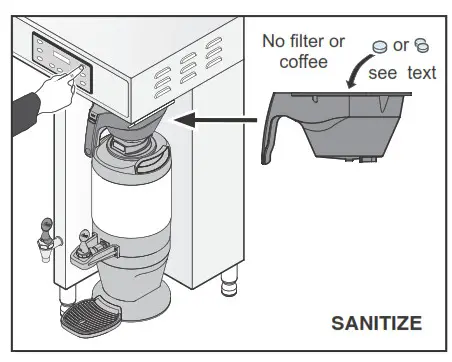 Curtis F-10073 1 and 1.5 Gallon Thermal Servers - SANITIZE