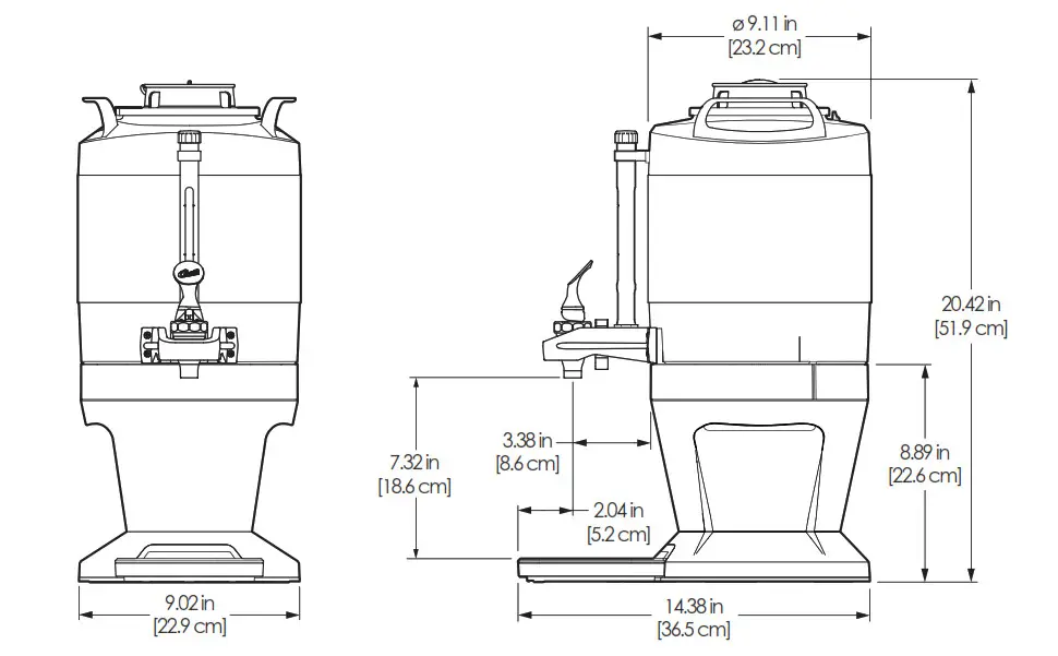 Curtis F-10073 1 and 1.5 Gallon Thermal Servers - Thermal Server 1
