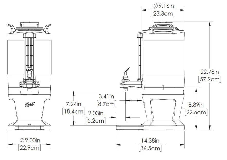 Curtis F-10073 1 and 1.5 Gallon Thermal Servers - Thermal Server 2