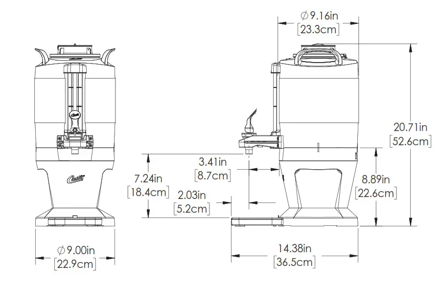 Curtis F-10073 1 and 1.5 Gallon Thermal Servers - Thermal Server 3