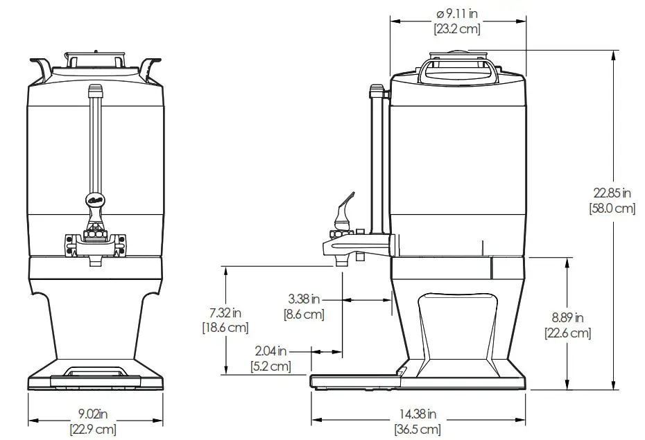 Curtis F-10073 1 and 1.5 Gallon Thermal Servers - Thermal Server