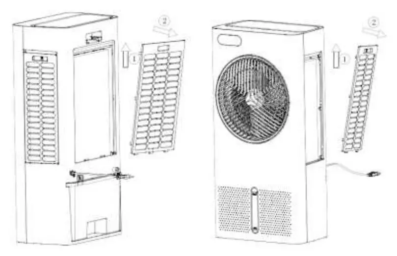 NewAir NEC1K6WH00 Portable Evaporative Cooler and Fan Owner's Manual - To clean the air filter