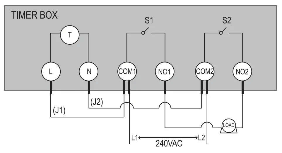 Timer Box Typical Application Wiring Diagrams