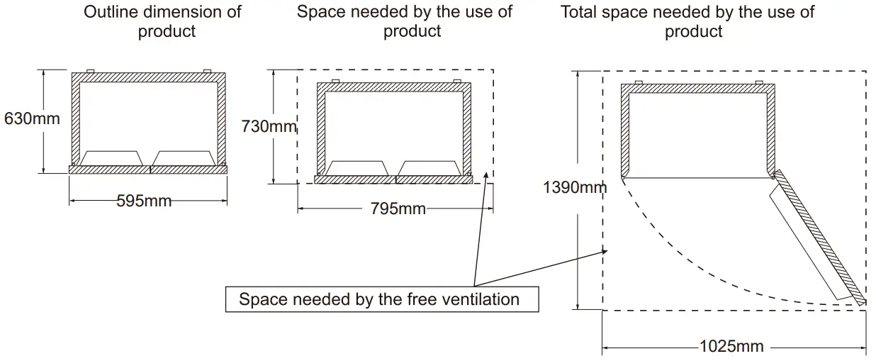 MORRIS T73318EBN 2 Bottom Mount Refrigerator - Handling and placement