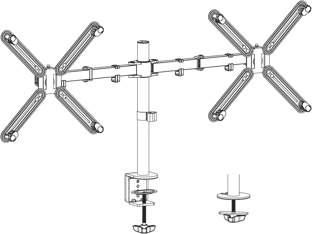V I V O STAND-V002V Dual Monitor Desk Mount with VESA Adapter Bracket