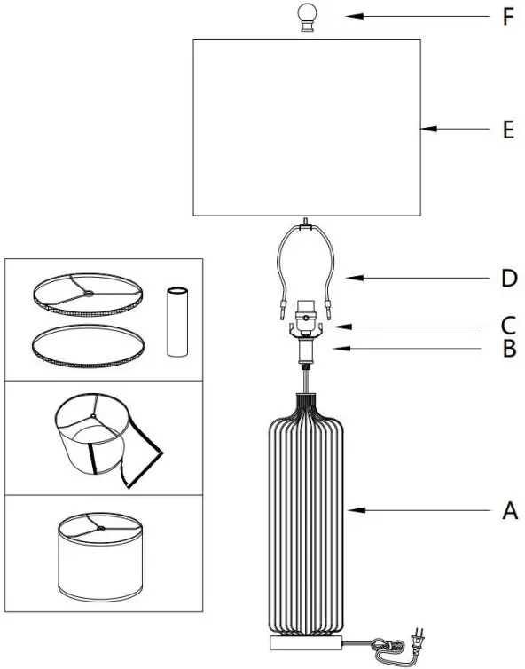 4MODERNHOME T100 Table Lamp - parts