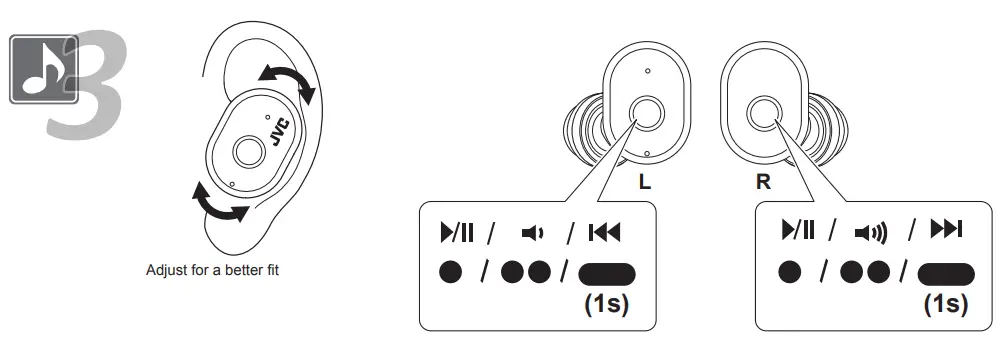 JVC HA A10T Wireless Headphones - Parts 3