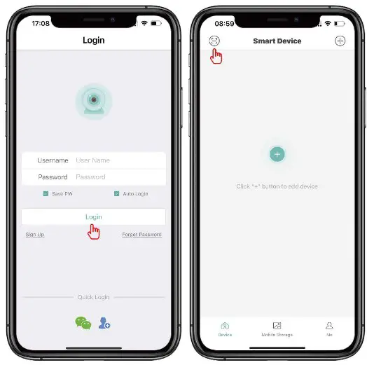 LANDUN VISION WX23.2 Dual Lens Security Camera - Camera Access Setup