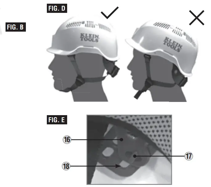 KLEIN TOOLS 60565 Series Safety Helmet - parts 3