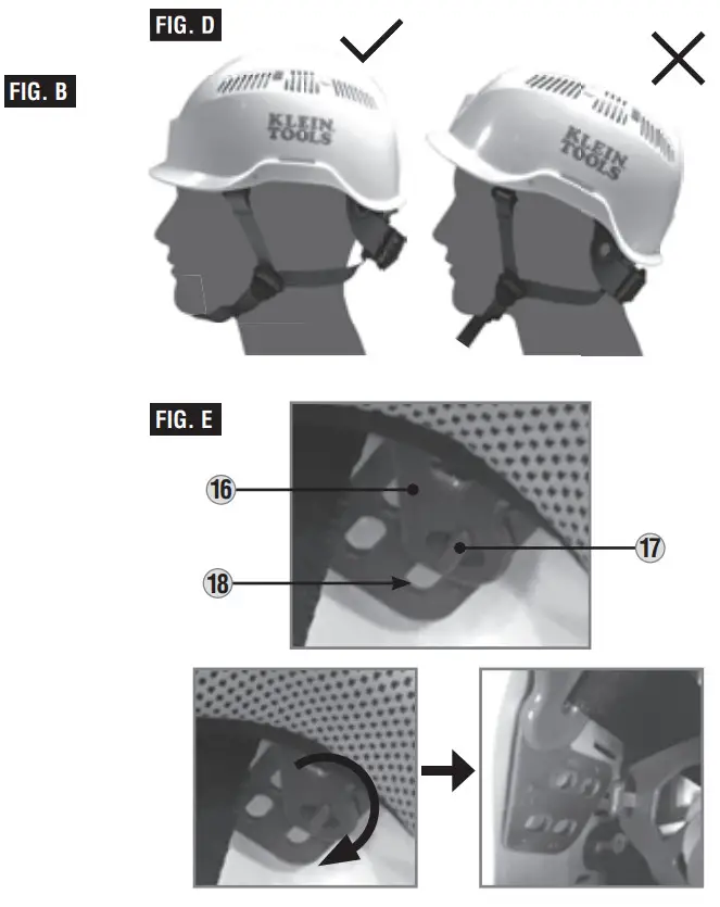 KLEIN TOOLS 60565 Series Safety Helmet - parts 4
