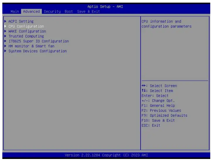 Giada BQ612 Alder Lake Rich Client for Edge Computing - CPU Configuration