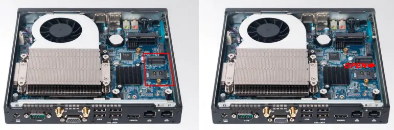 Giada BQ612 Alder Lake Rich Client for Edge Computing - Card Installation