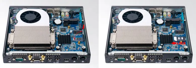 Giada BQ612 Alder Lake Rich Client for Edge Computing - Card Installation2