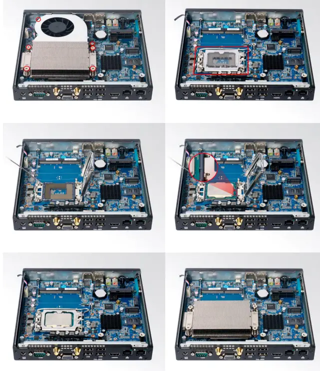 Giada BQ612 Alder Lake Rich Client for Edge Computing - InstallatiCPU Installationon Steps